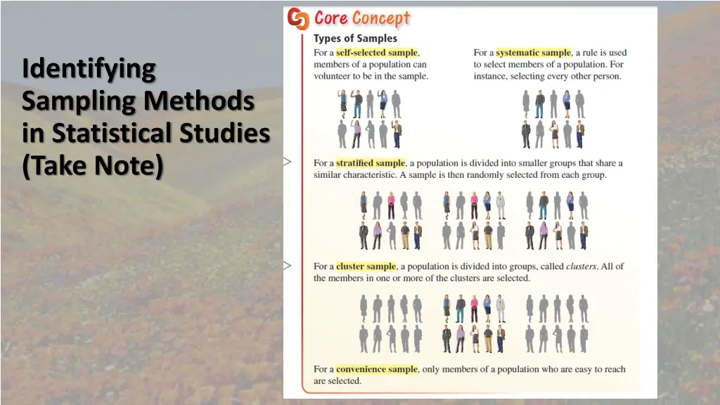 identifying sampling methods in statistical