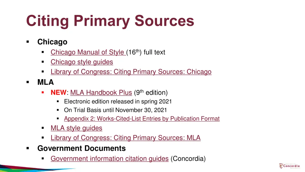 citing primary sources