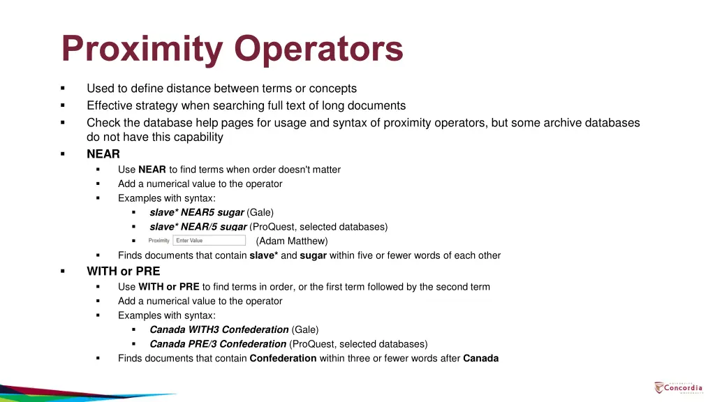 proximity operators