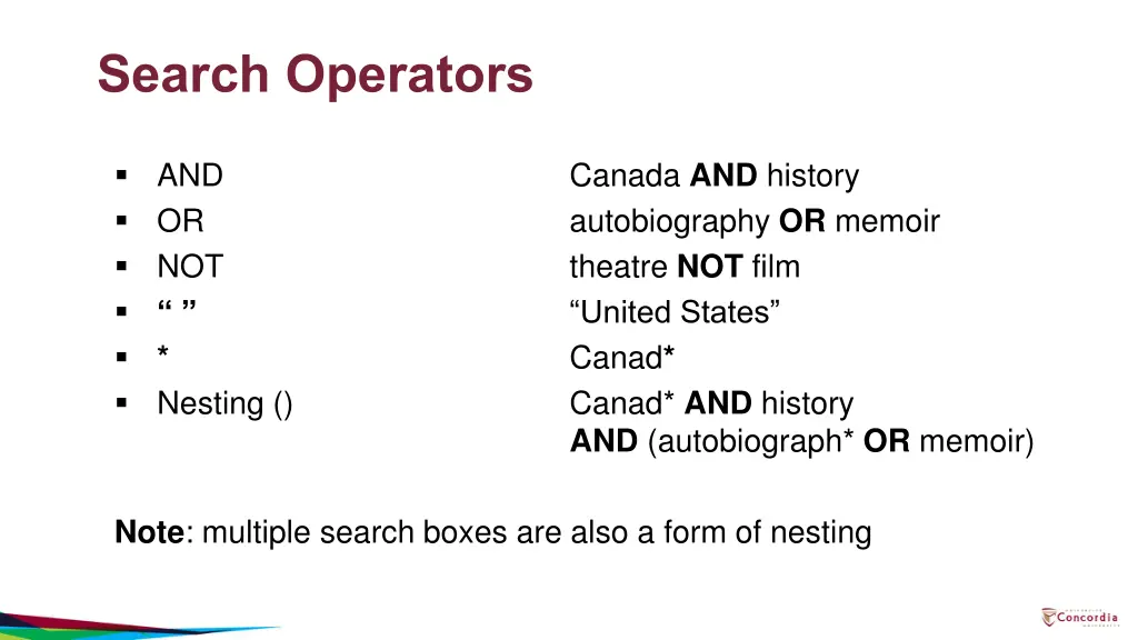 search operators