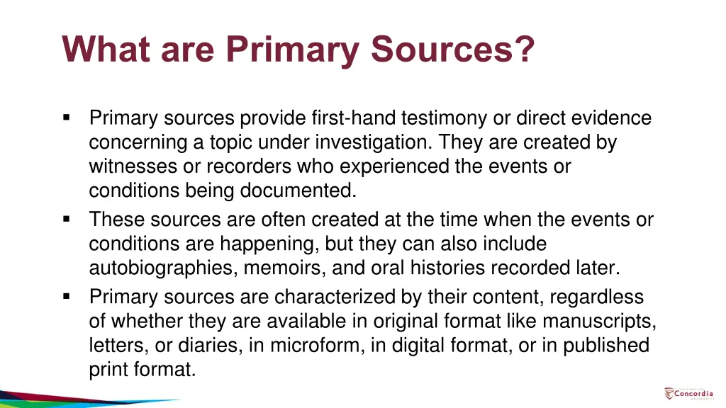 what are primary sources