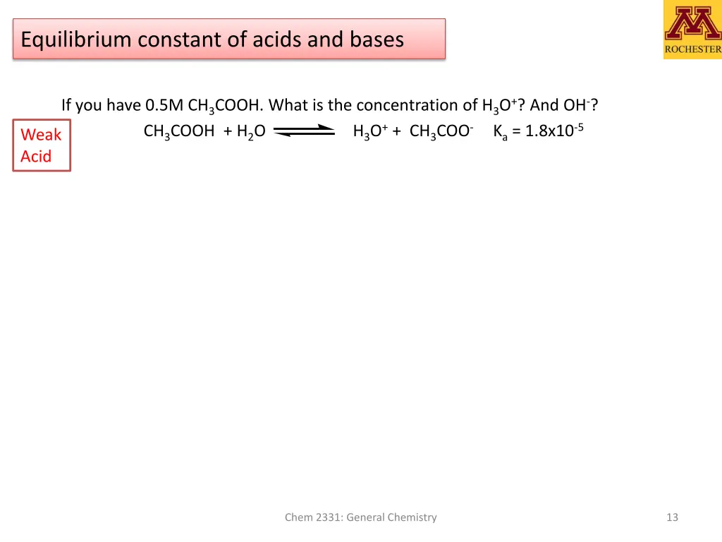 equilibrium constant of acids and bases 3