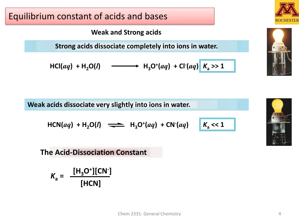 equilibrium constant of acids and bases