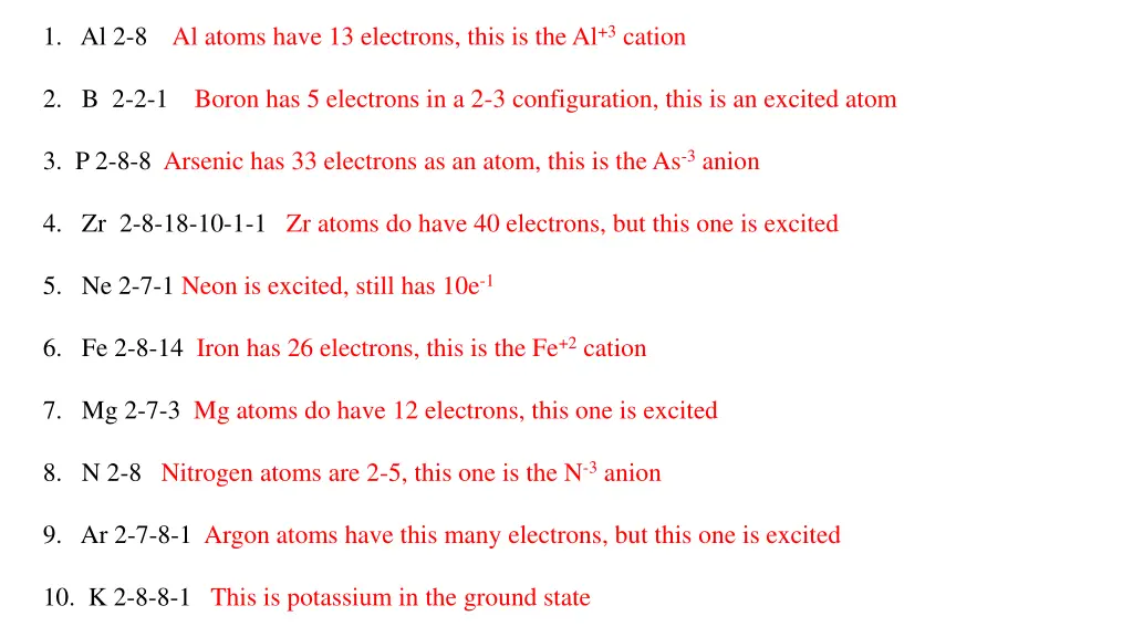 1 al 2 8 al atoms have 13 electrons this