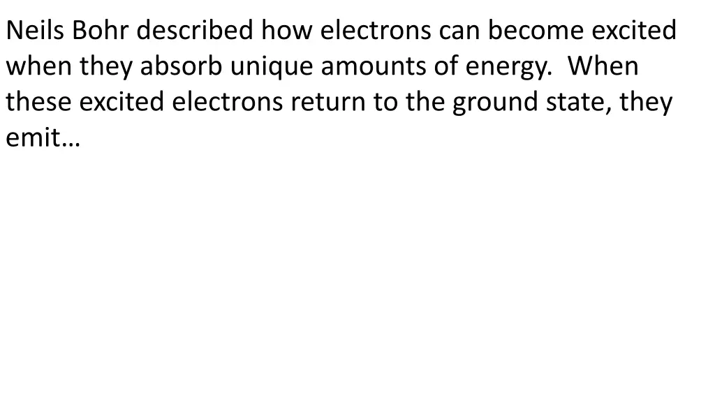 neils bohr described how electrons can become