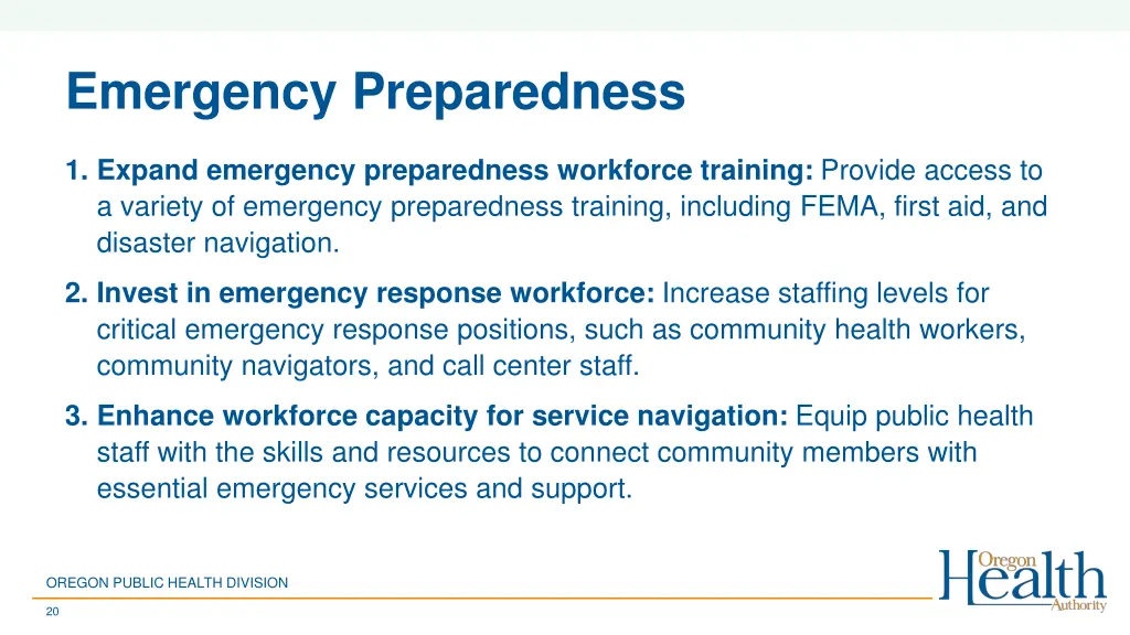 emergency preparedness