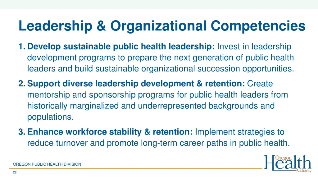 leadership organizational competencies