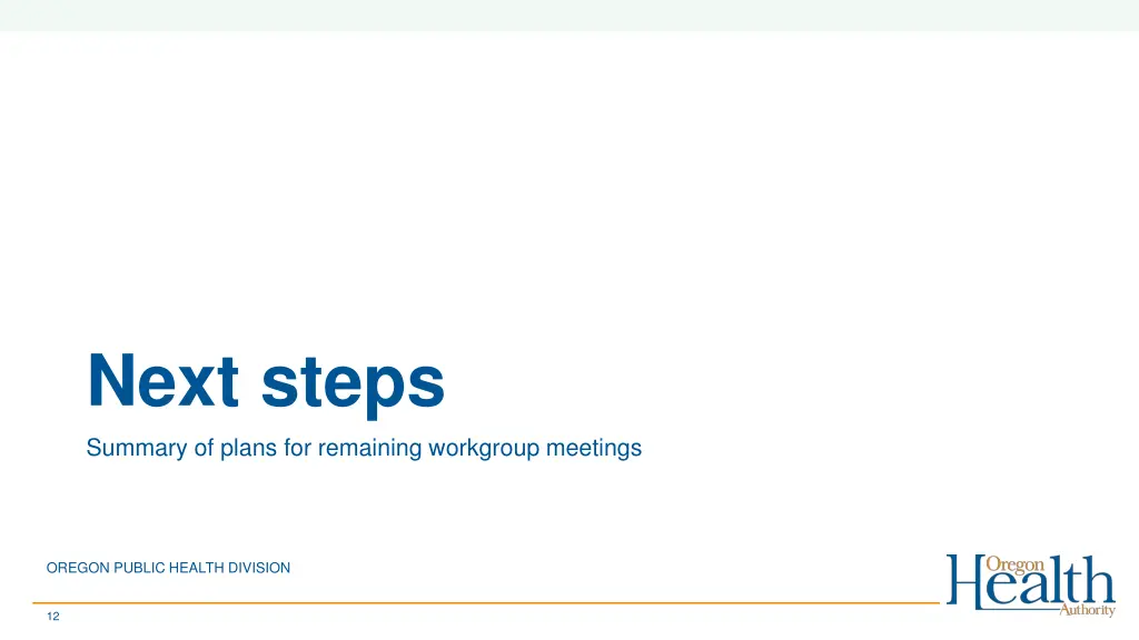 next steps summary of plans for remaining