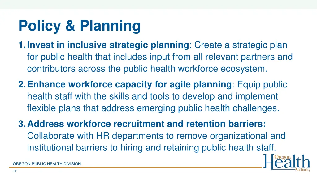 policy planning