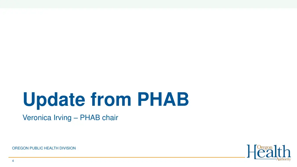 update from phab veronica irving phab chair