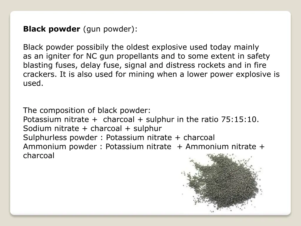 black powder gun powder