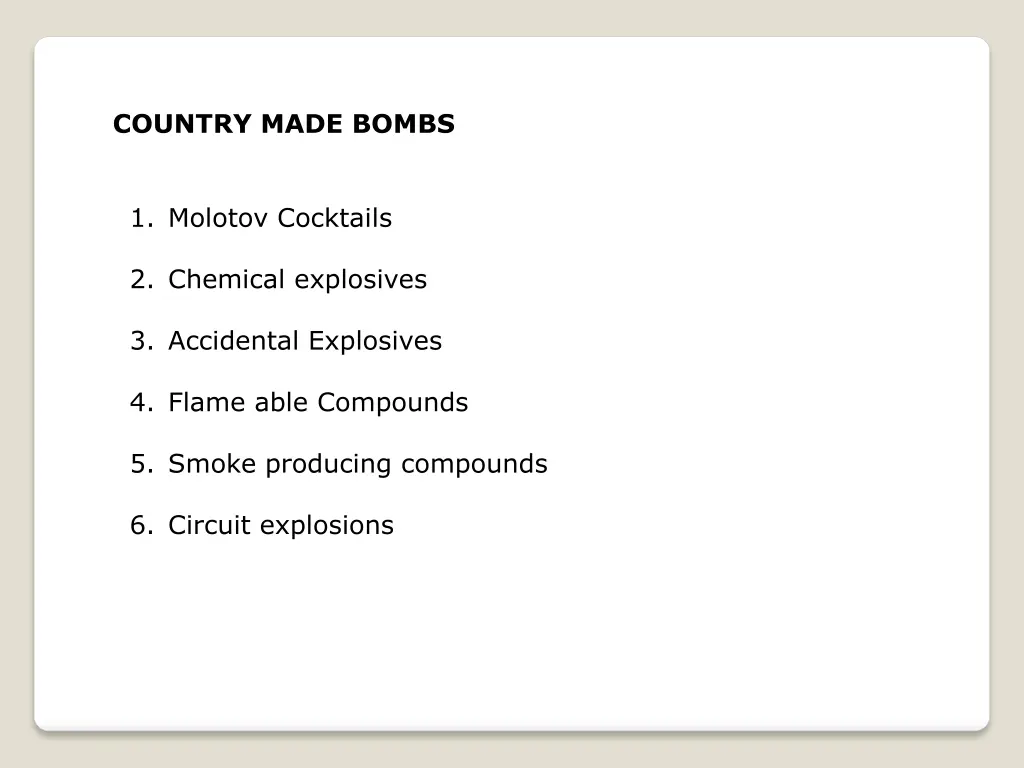 country made bombs