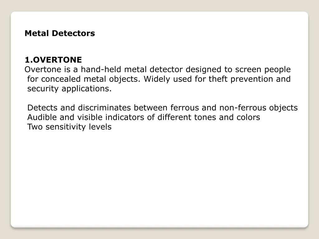 metal detectors