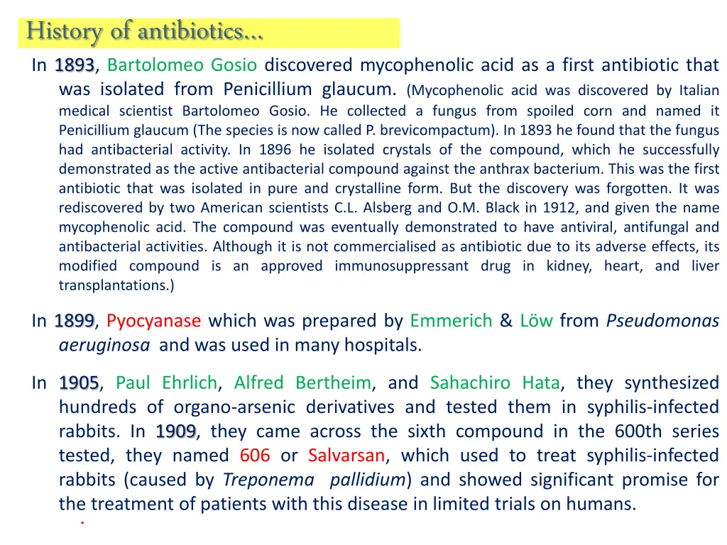 history of antibiotics