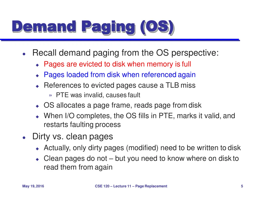 demand demand paging