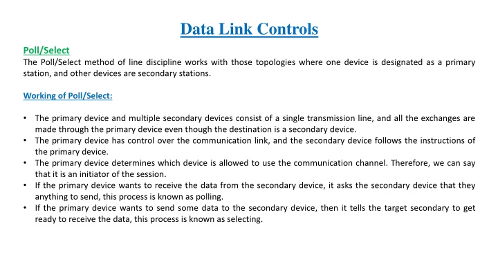 data link controls