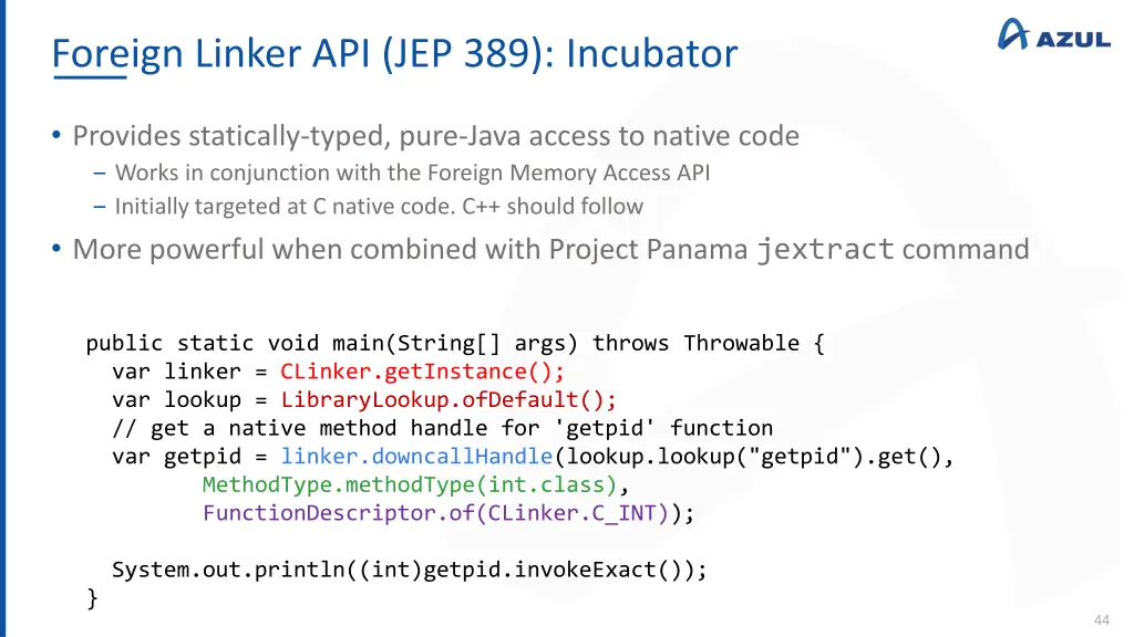 foreign linker api jep 389 incubator