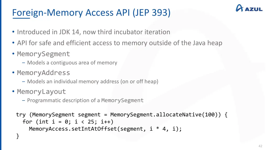 foreign memory access api jep 393
