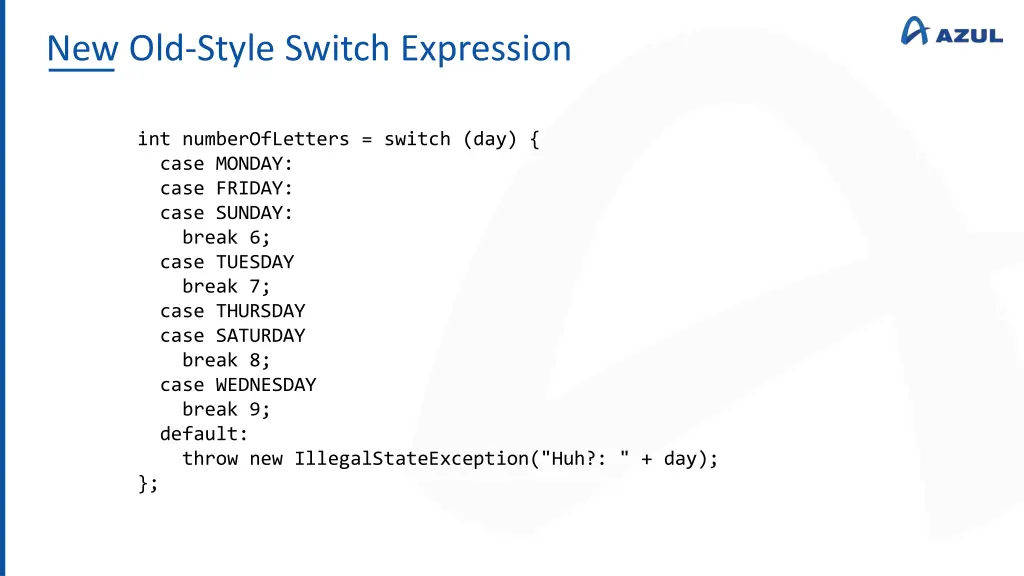 new old style switch expression