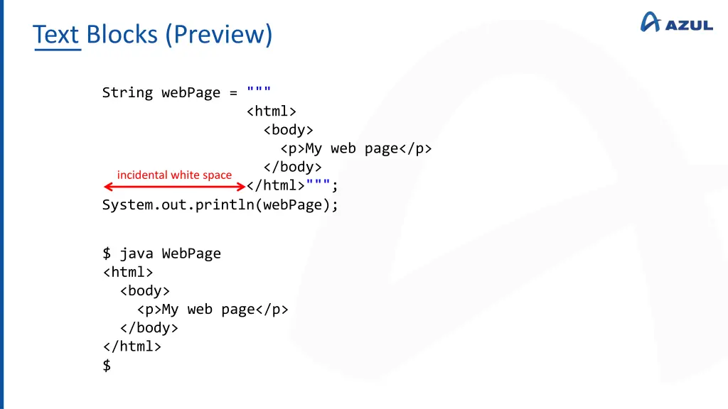 text blocks preview