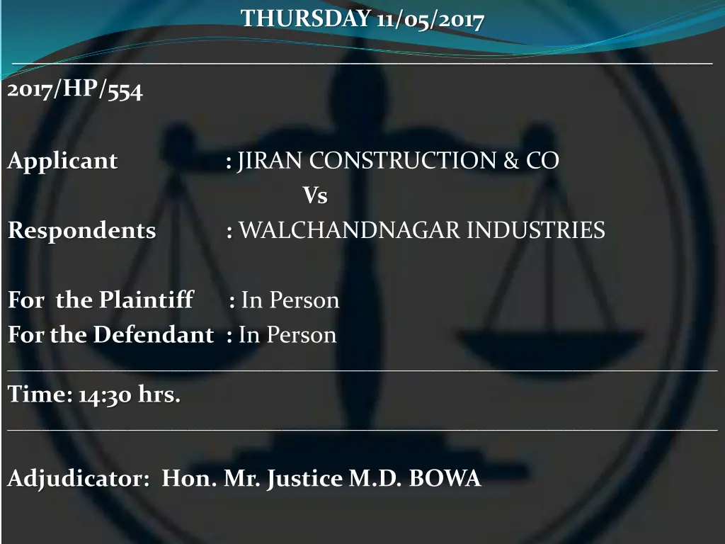 thursday 11 05 2017 13