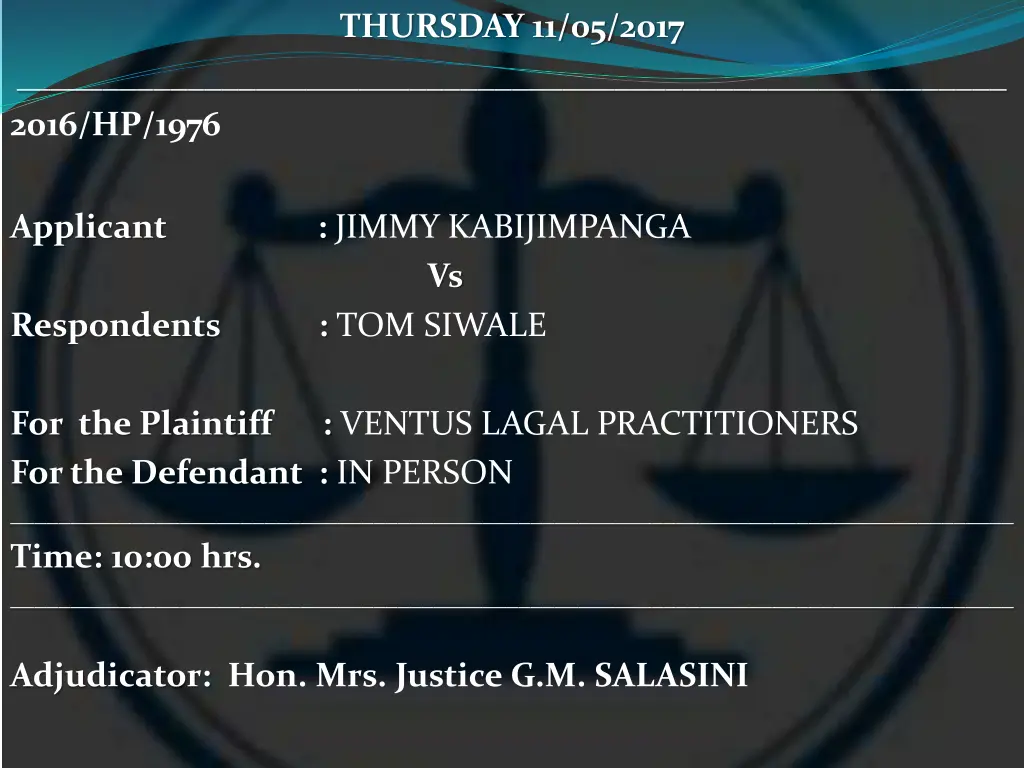 thursday 11 05 2017