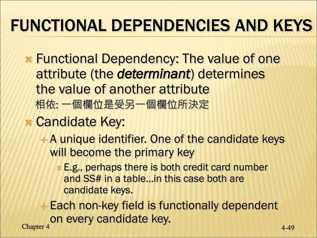 functional dependencies and keys