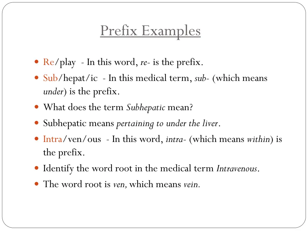 prefix examples