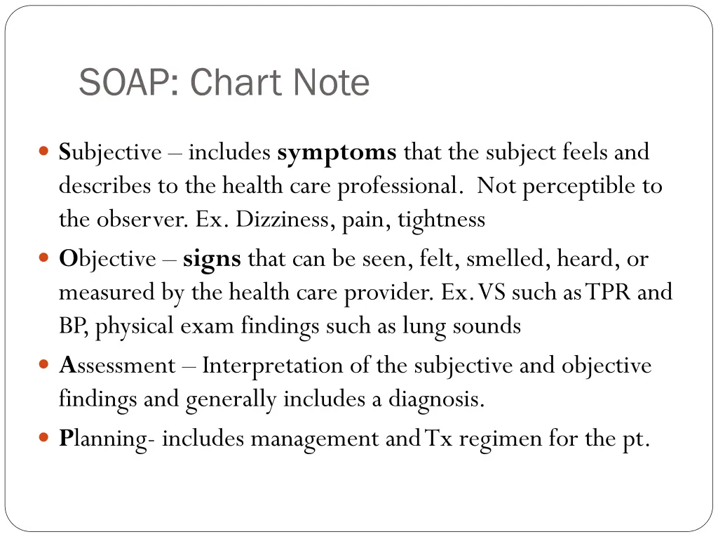 soap chart note
