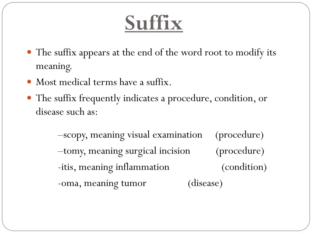 suffix