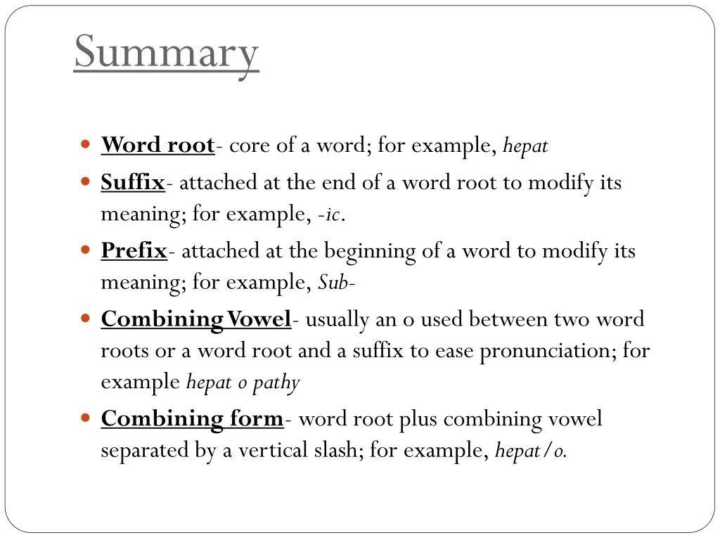 summary
