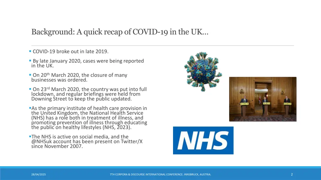 background a quick recap of covid 19 in the uk