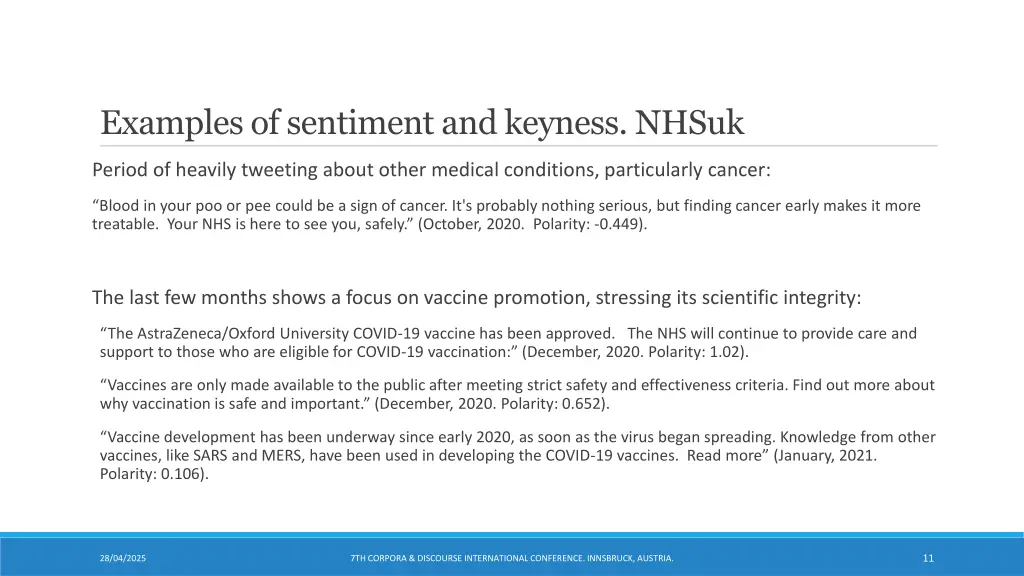examples of sentiment and keyness nhsuk 1