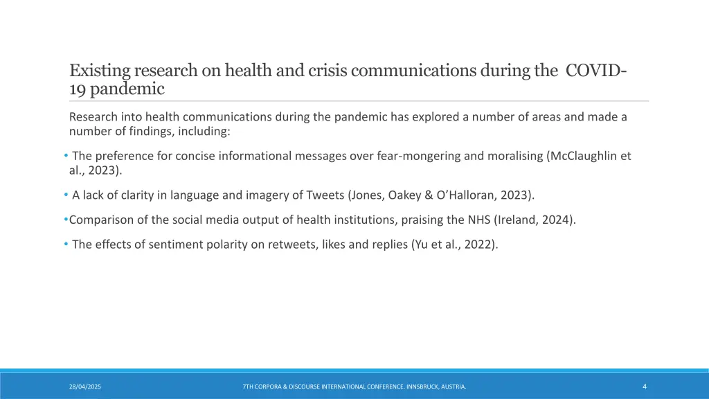 existing research on health and crisis 1