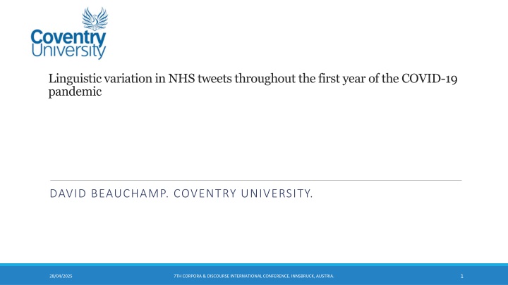 linguistic variation in nhs tweets throughout
