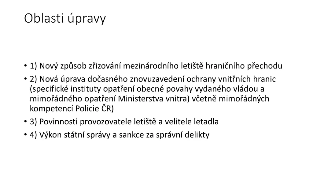 oblasti pravy