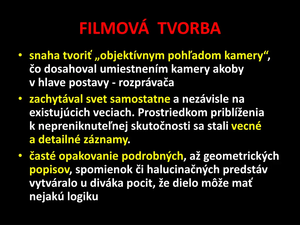 filmov tvorba