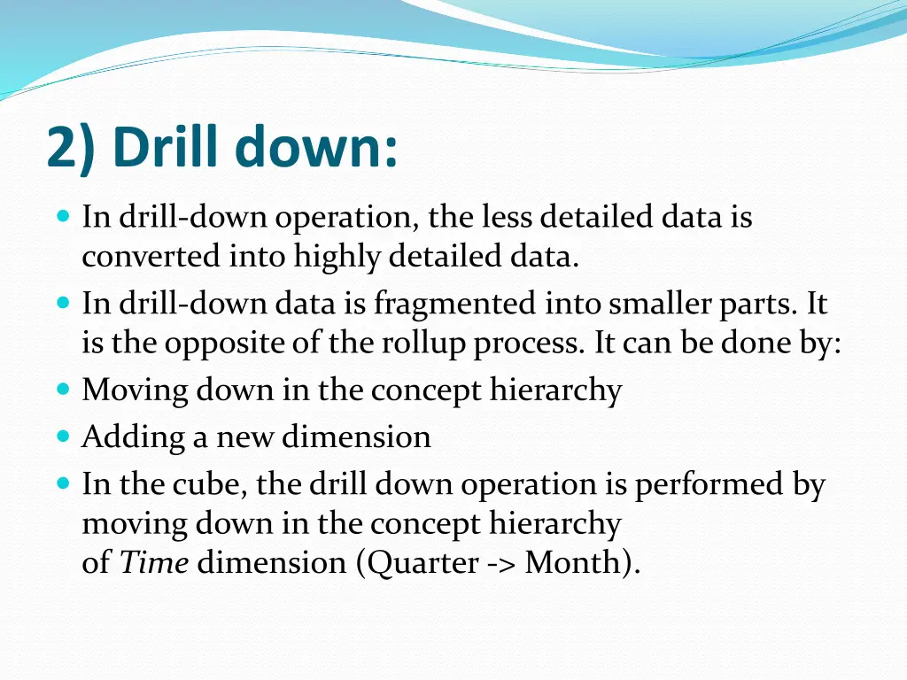 2 drill down