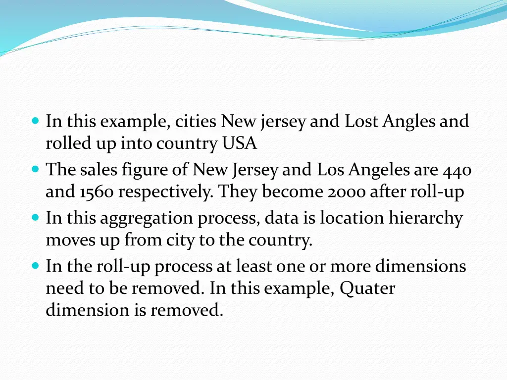 in this example cities new jersey and lost angles