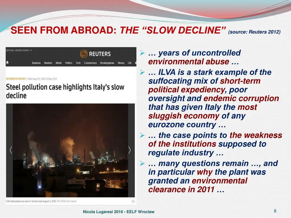 seen from abroad the slow decline source reuters