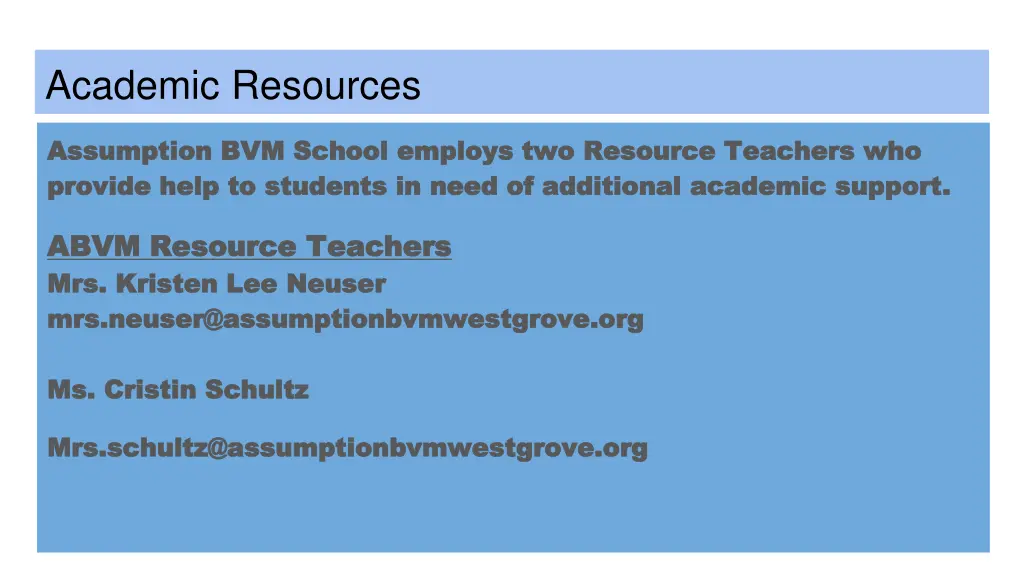 academic resources