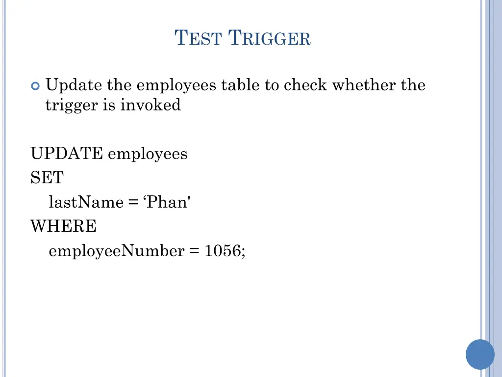 t est t rigger