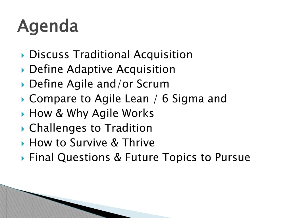 agenda