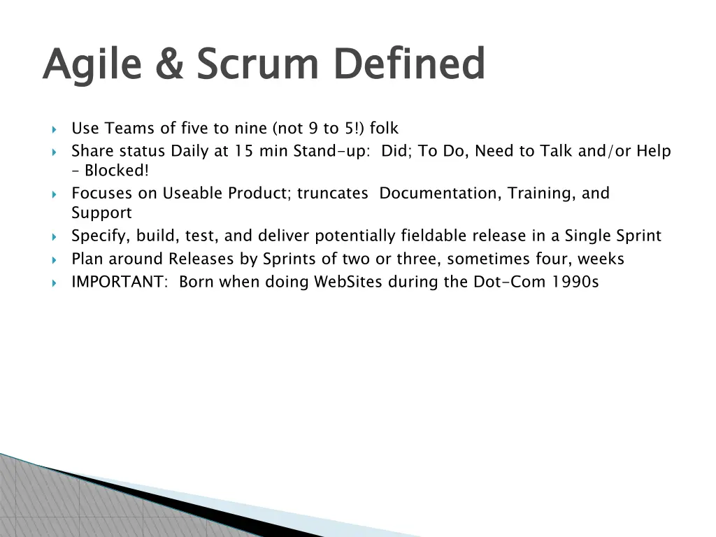 agile scrum defined