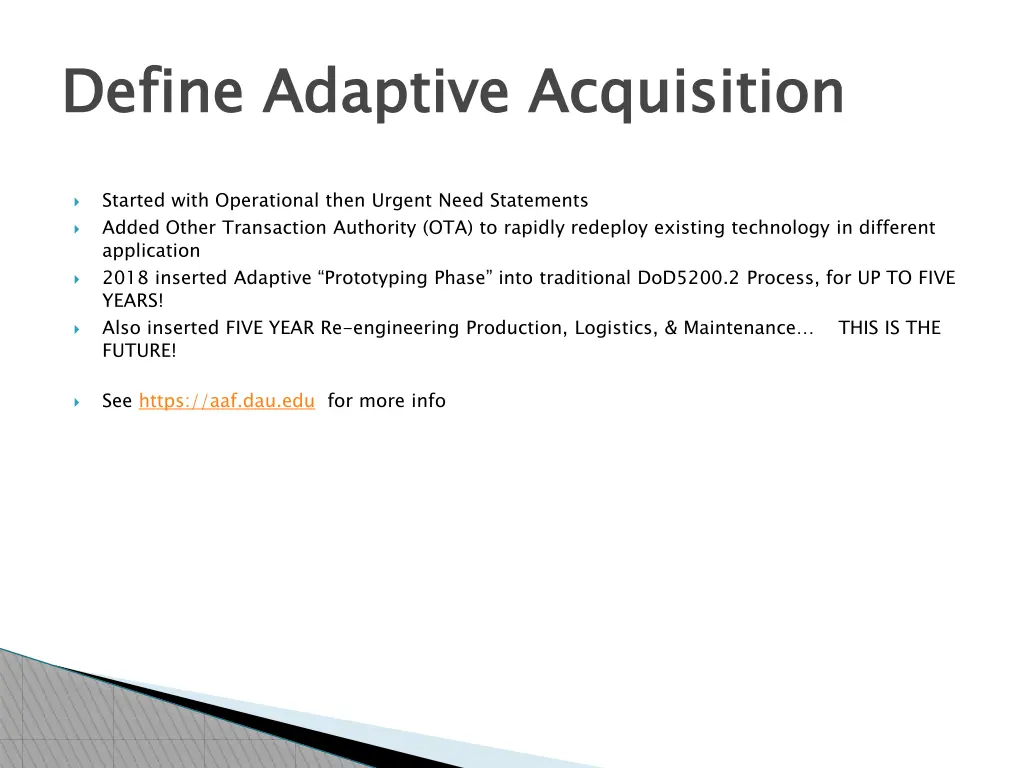 define adaptive acquisition