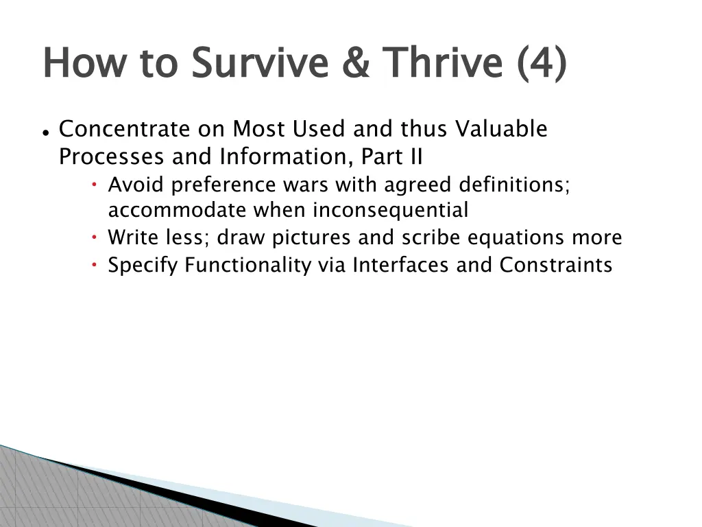 how to survive thrive 4