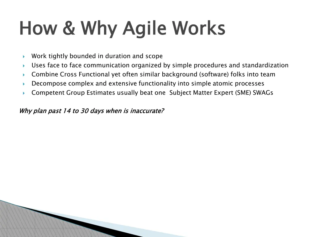how why agile works