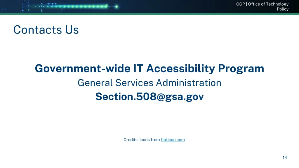 ogp office of technology 12