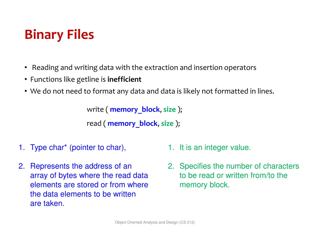 binary files