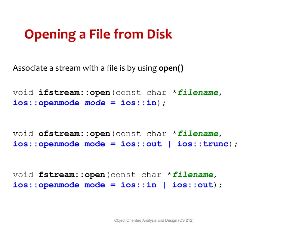 opening a file from disk